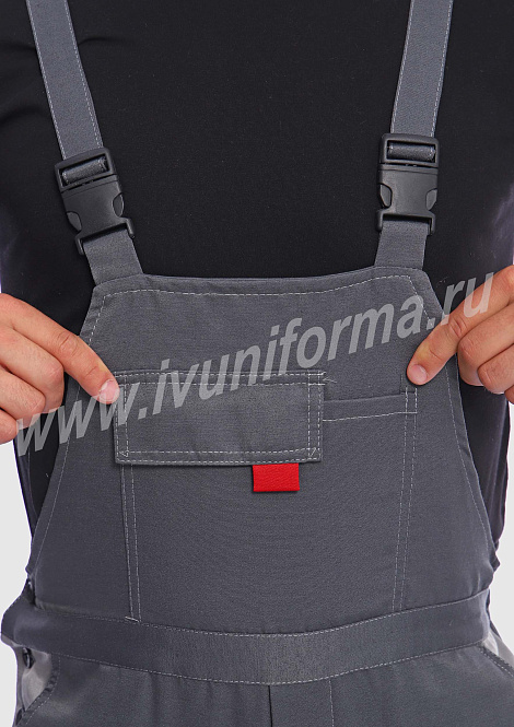 Костюм рабочий мужской (с полукомбинезоном) арт. Р-02-92-ГР