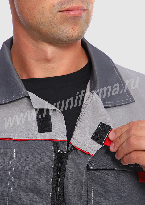 Костюм рабочий мужской (с полукомбинезоном) арт. Р-02-92-ГР