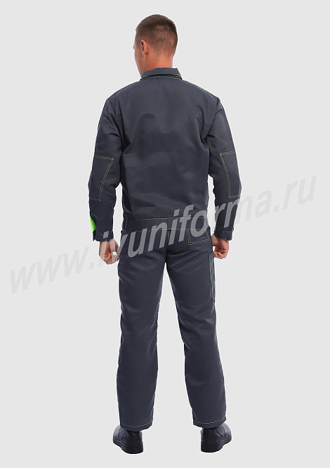 Костюм рабочий мужской (с полукомбинезоном) арт. Р-02-92-ГР